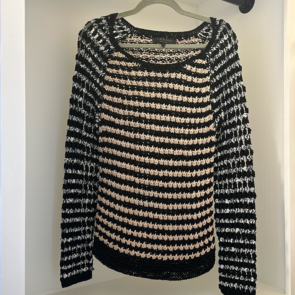 rag & bone knit open weave sweater